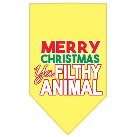 MIRAGE PET PRODUCTS Ya Filthy Animal Screen Print Pet BandanaYellow Large 66-161 LGYW